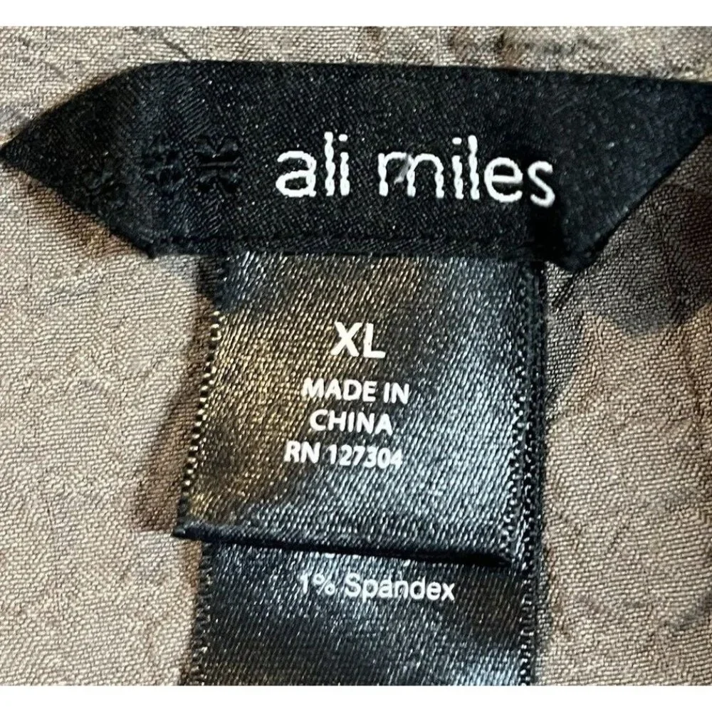 Ali Miles Boho Button Tunic Top Size XL Sleeveless Lagenlook Minimalist Pockets - Picture 9 of 11